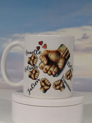 Mugs fête des Pères, bonne fêtes des pères, la bande a papa ! MBPMains_2025_01